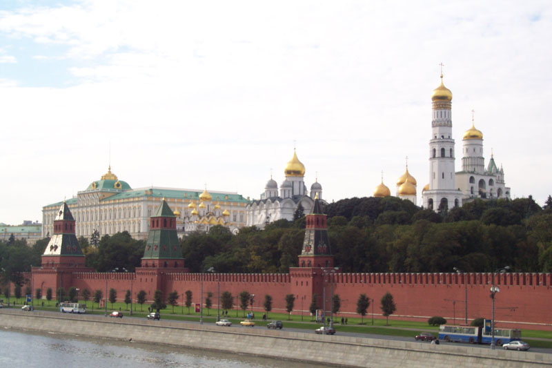 Blick vom anderen Moskwa-Ufer